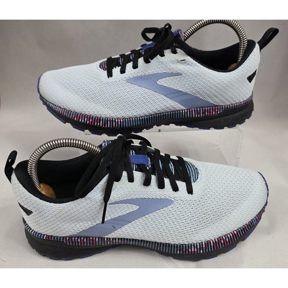 Brooks (Sz 9.5 B) Revel 5 Heather/Purple/Black Women Running Sneaker 1203611B447